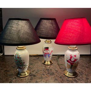 Set of 3 Vintage Christmas Night Light with Roller Switch  #973